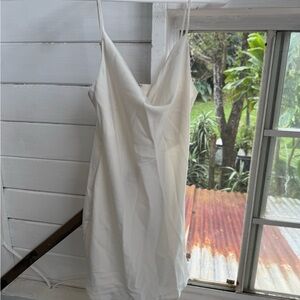 Urban Outfitters White Cowl Neck Dress